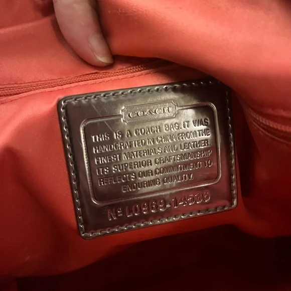 ✨COACH VTG POPPY Special Edition Signature Sequin Tote Bag Gold Cream RARE✨ - Picture 6 of 16